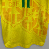 1994 BRAZIL ROMARIO #11 HOME SHIRT (L) UMBRO