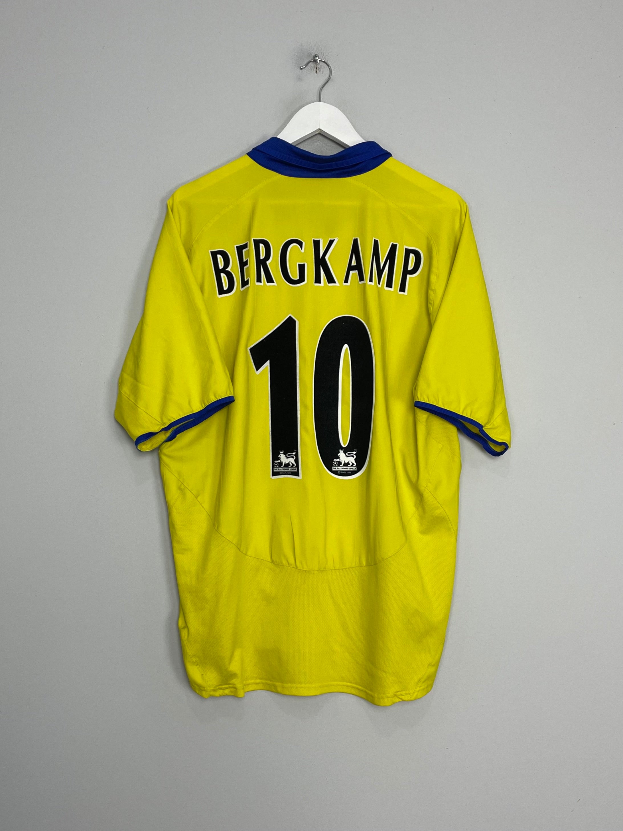 2003/05 ARSENAL BERGKAMP #10 AWAY SHIRT (XL) NIKE