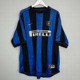 1999/00 INTER MILAN RONALDO #9 HOME SHIRT (XL) NIKE