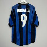 1999/00 INTER MILAN RONALDO #9 HOME SHIRT (XL) NIKE