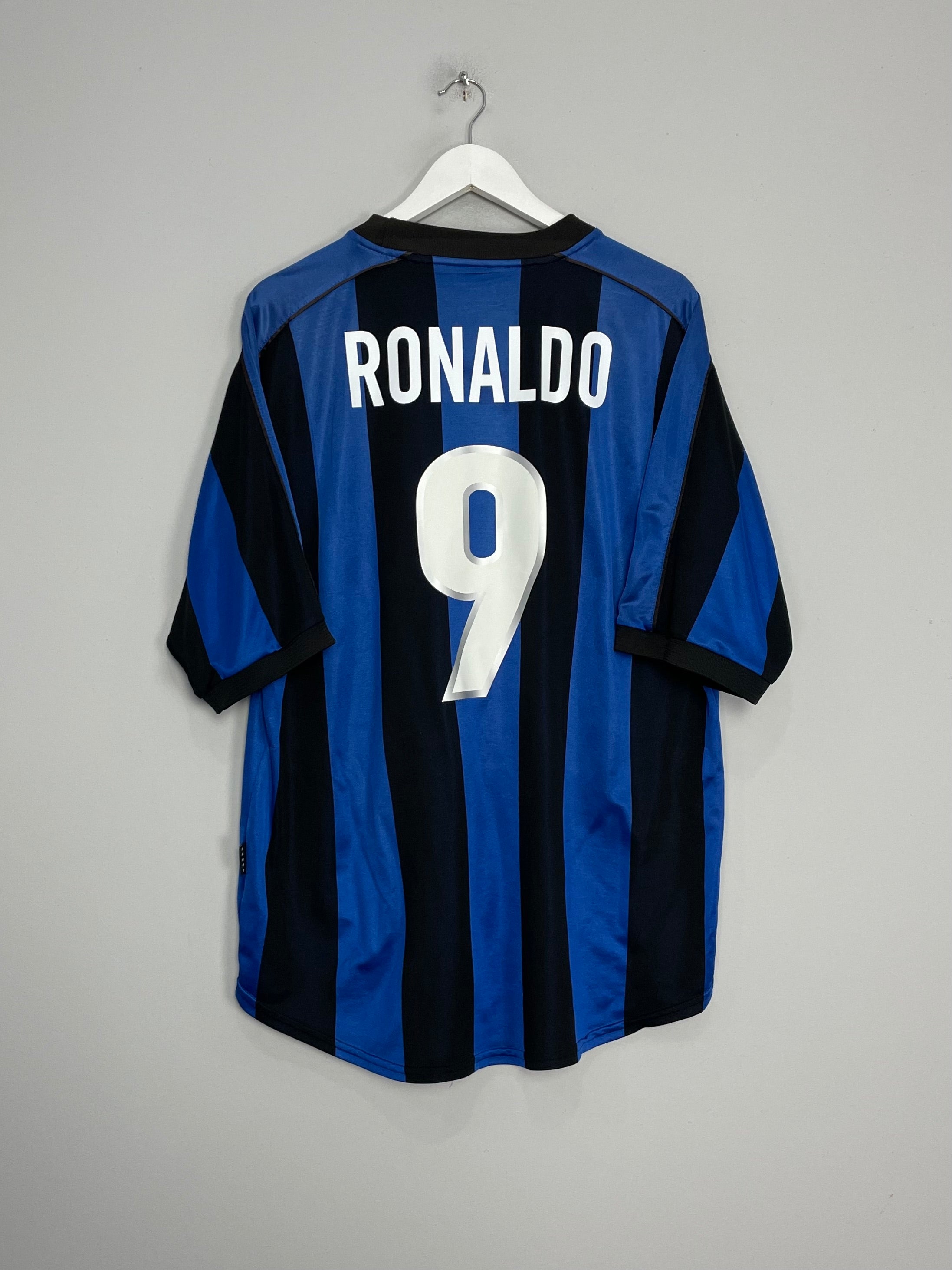 1999/00 INTER MILAN RONALDO #9 HOME SHIRT (XL) NIKE