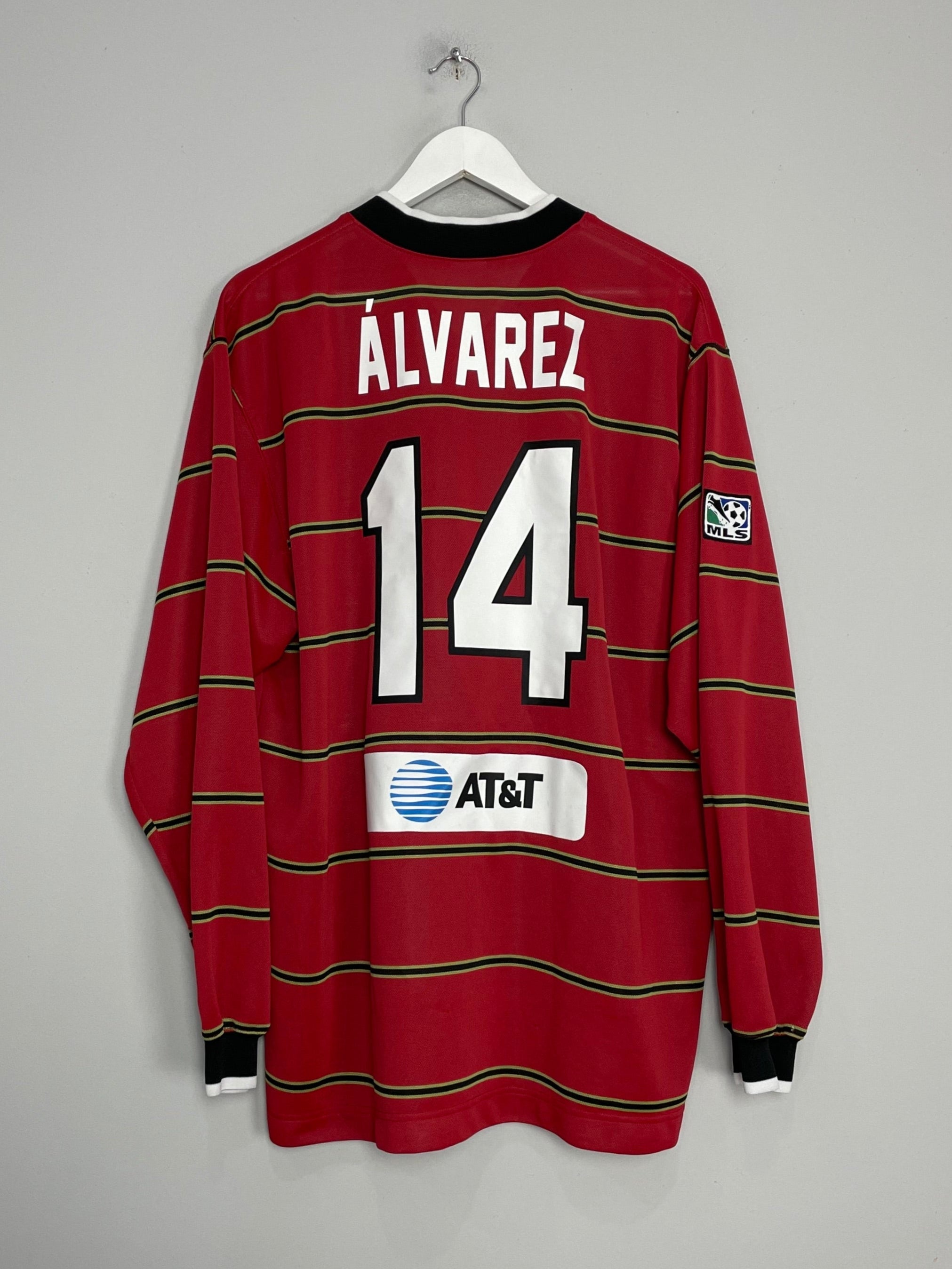 1997 DALLAS BURN ALVAREZ #14 L/S HOME SHIRT (XL) NIKE