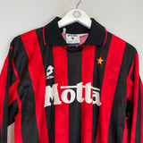 1993/94 AC MILAN L/S HOME SHIRT (M) LOTTO