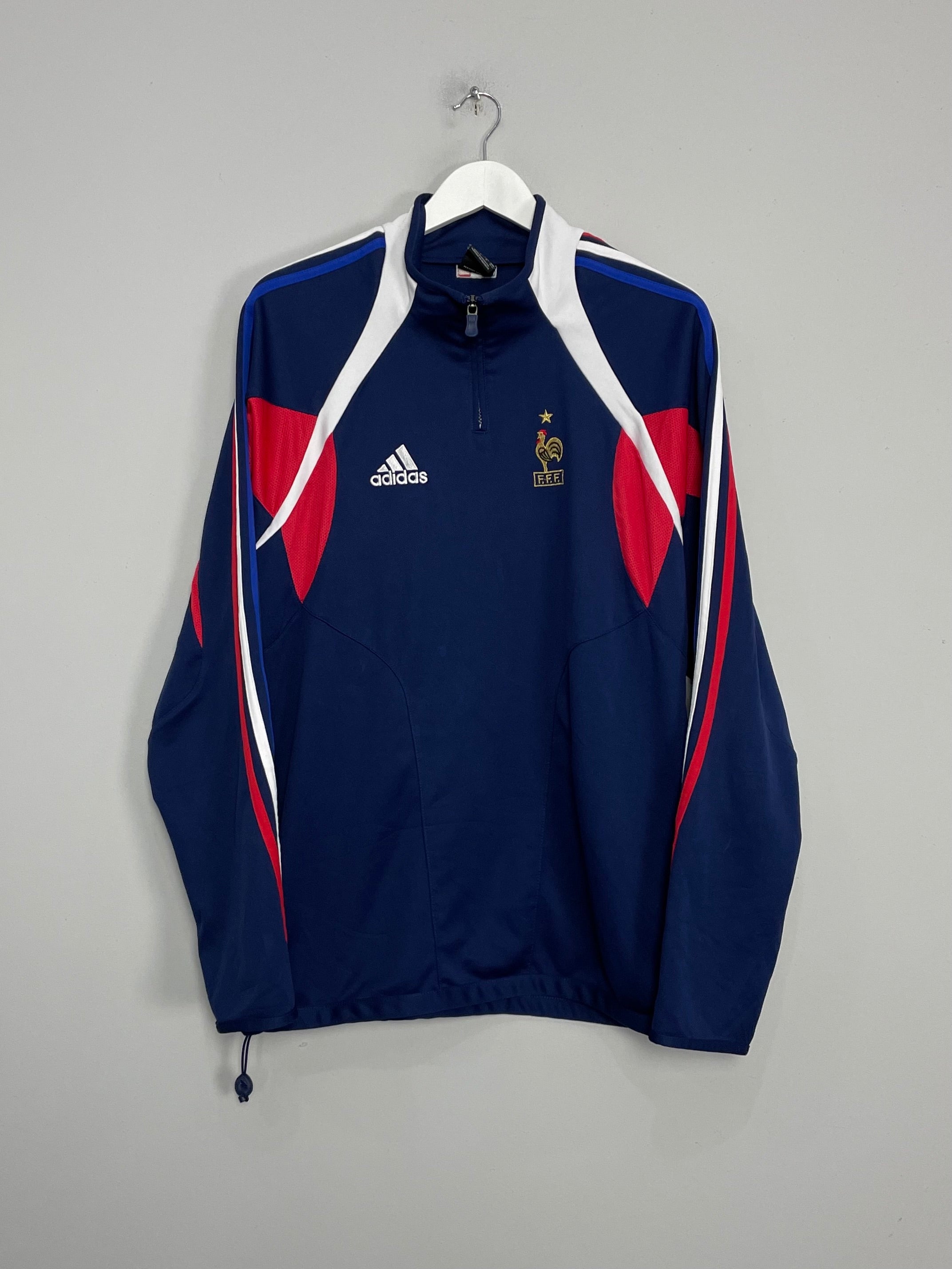 2002/03 FRANCE 1/4 ZIP TRACKSUIT TOP (M) ADIDAS