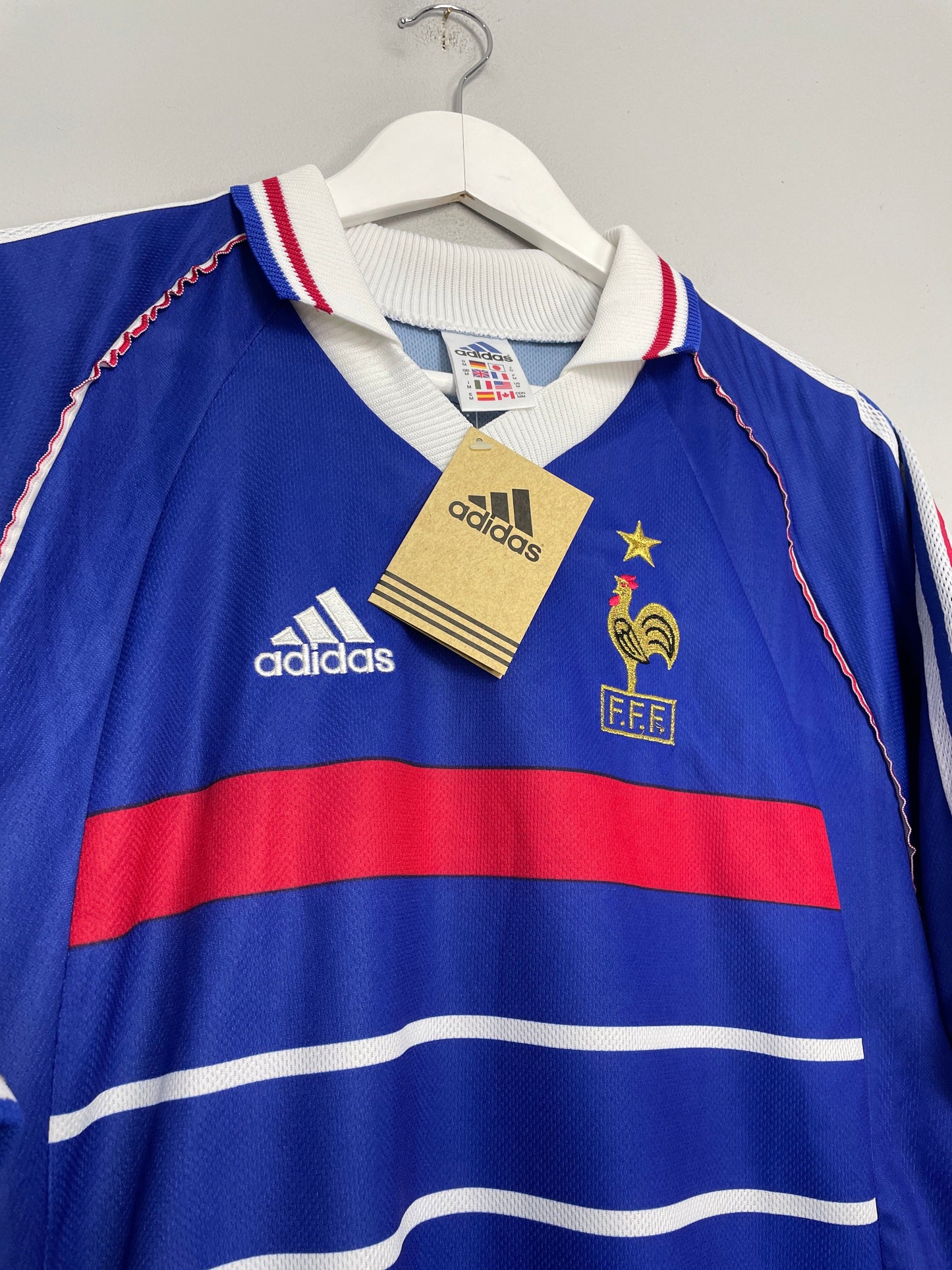 Cult Kits - 1998/99 FRANCE *BNWT* HOME SHIRT (M) ADIDAS