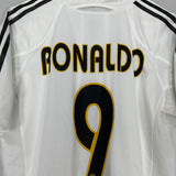 2004/05 REAL MADRID RONALDO #9 *PLAYER ISSUE* HOME SHIRT (M) ADIDAS