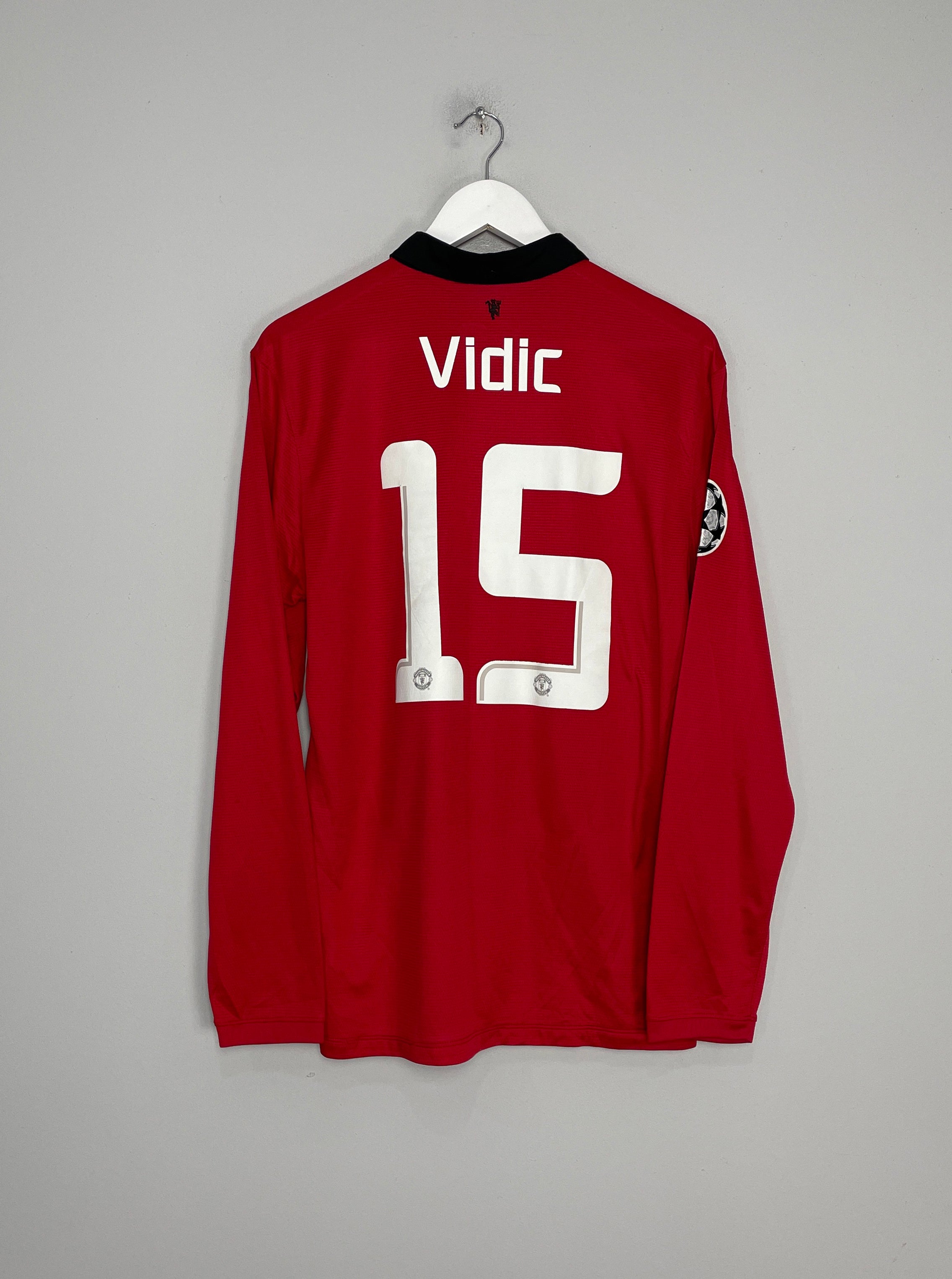 2013/14 MANCHESTER UNITED VIDIC #15 L/S CL HOME SHIRT (L) NIKE