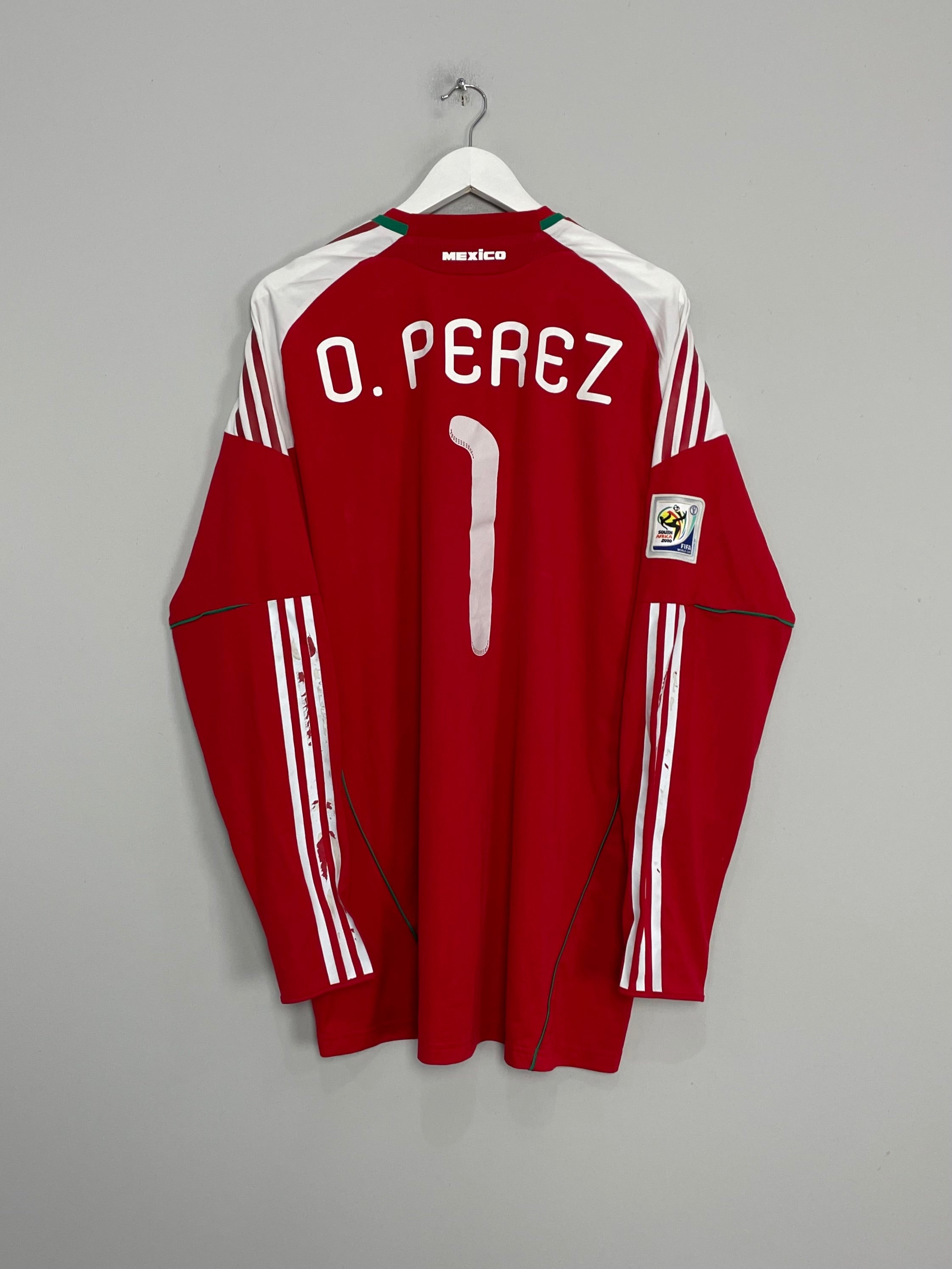 2010/11 MEXICO O.PEREZ #1 *PLAYER ISSUE* GK SHIRT (XL) ADIDAS