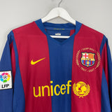 2007/08 BARCELONA RONALDINHO #10 L/S HOME SHIRT (M) NIKE