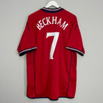 2002/04 ENGLAND BECKHAM #7 AWAY SHIRT (XL) UMBRO