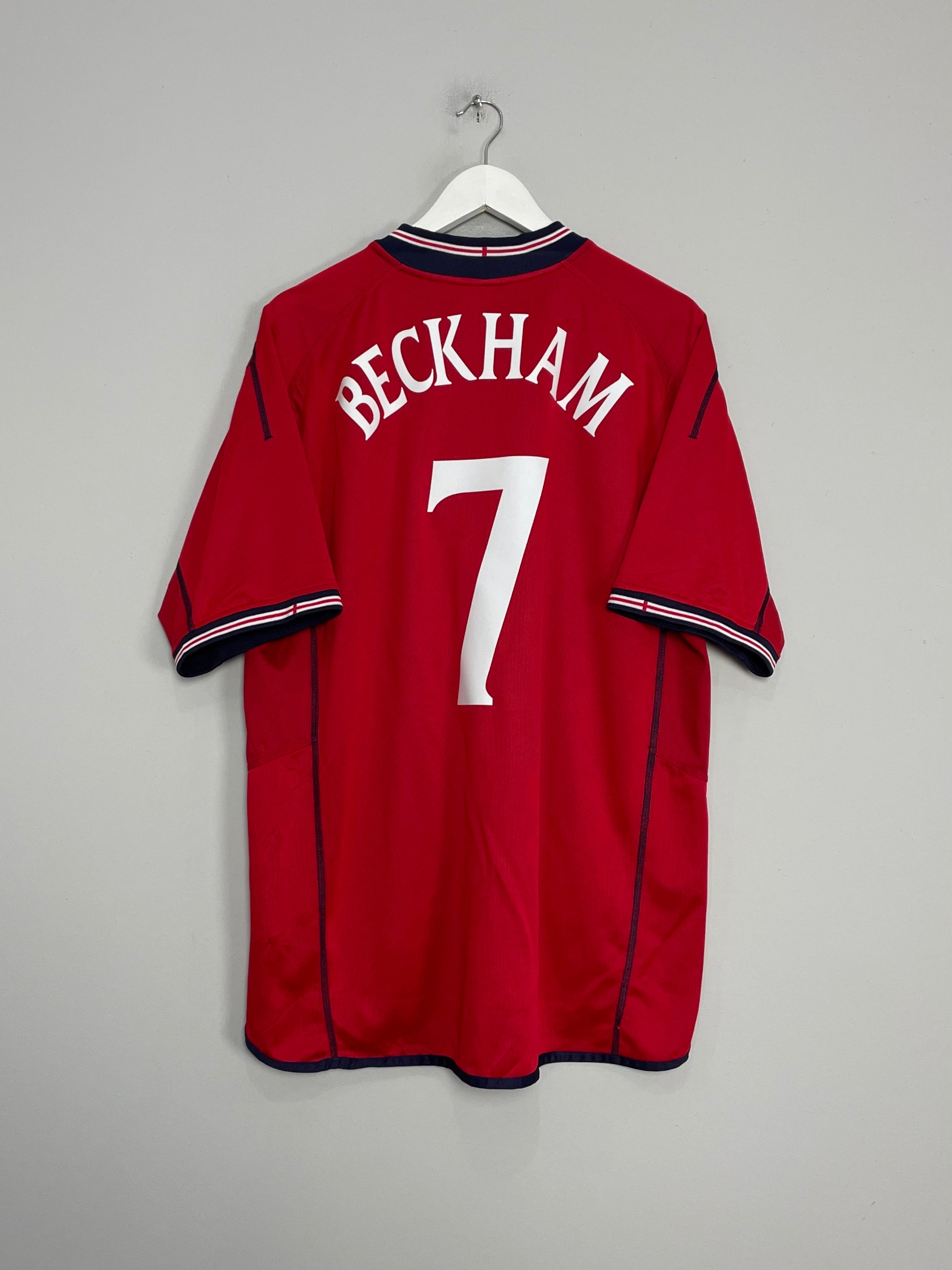 2002/04 ENGLAND BECKHAM #7 AWAY SHIRT (XL) UMBRO