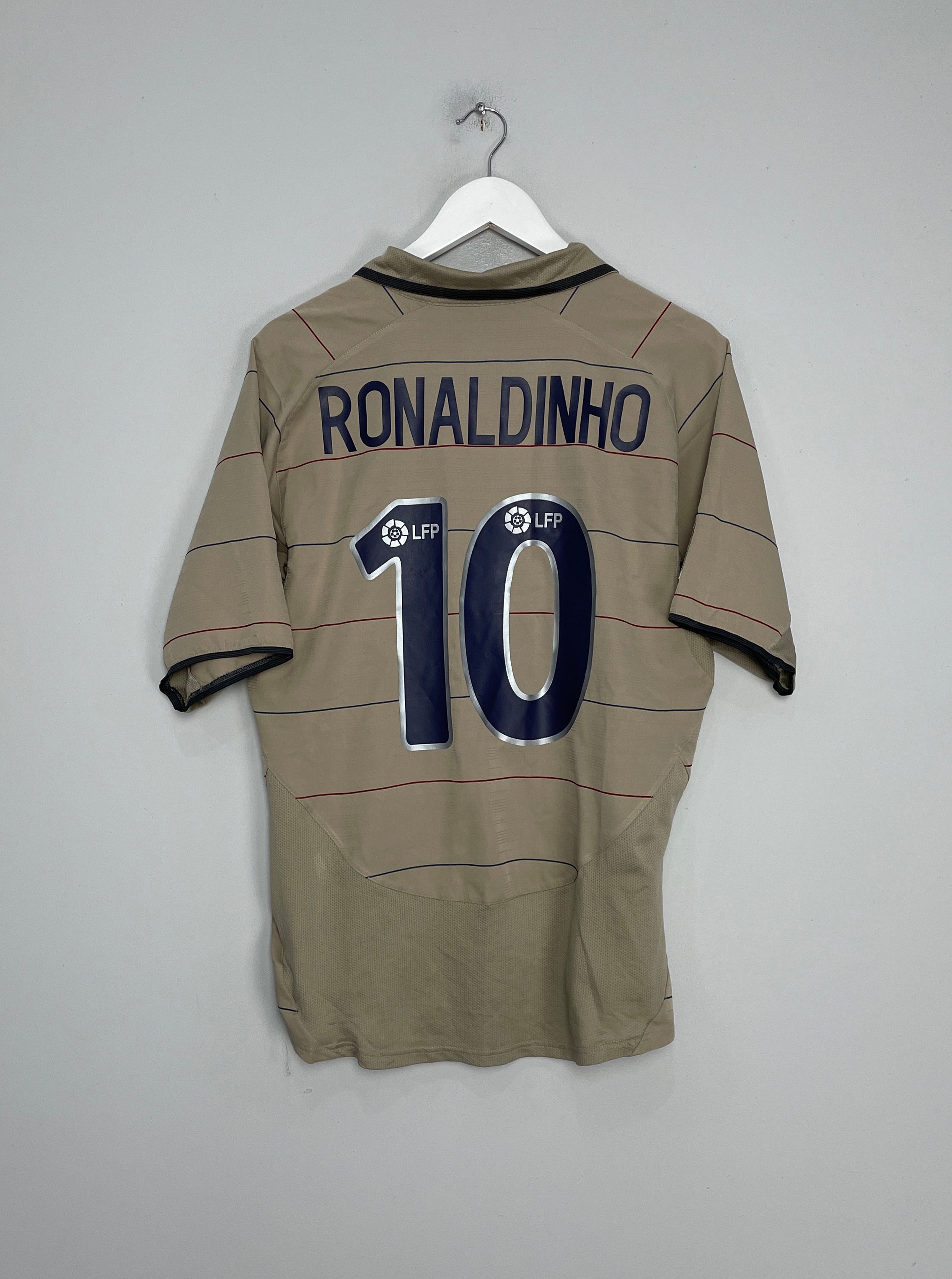 2003/04 BARCELONA RONALDINHO #10 AWAY SHIRT (M) NIKE