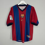 1998/99 BARCELONA RIVALDO #11 HOME SHIRT (M) NIKE