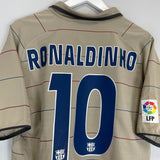 2003/05 BARCELONA RONALDINHO #10 AWAY SHIRT (M) NIKE