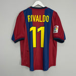 1998/99 BARCELONA RIVALDO #11 HOME SHIRT (M) NIKE