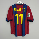 1998/99 BARCELONA RIVALDO #11 HOME SHIRT (M) NIKE