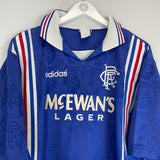 1996/97 RANGERS LAUDRUP #11 HOME SHIRT (L) ADIDAS