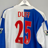 1996/98 BLACKBURN ROVERS DUFF #25 L/S HOME SHIRT (XL) ASICS