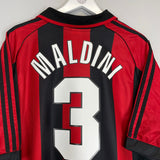 1998/00 AC MILAN MALDINI #3 HOME SHIRT (XL) ADIDAS