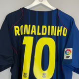 2004/05 BARCELONA RONALDINHO #10 AWAY SHIRT (XL) NIKE