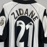 1997/98 JUVENTUS ZIDANE #21 HOME SHIRT (XL) KAPPA