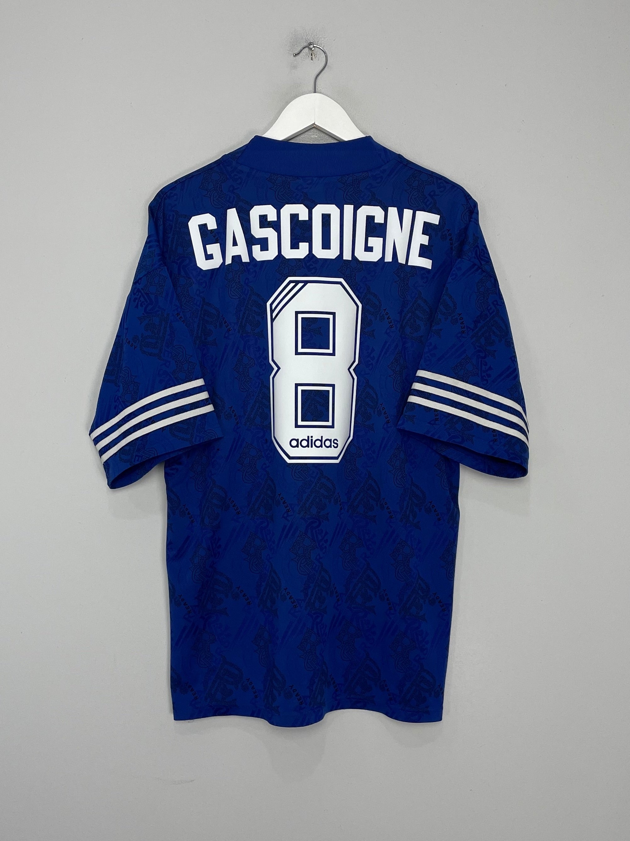 1994/96 RANGERS GASCOIGNE #8 HOME SHIRT (XL) ADIDAS