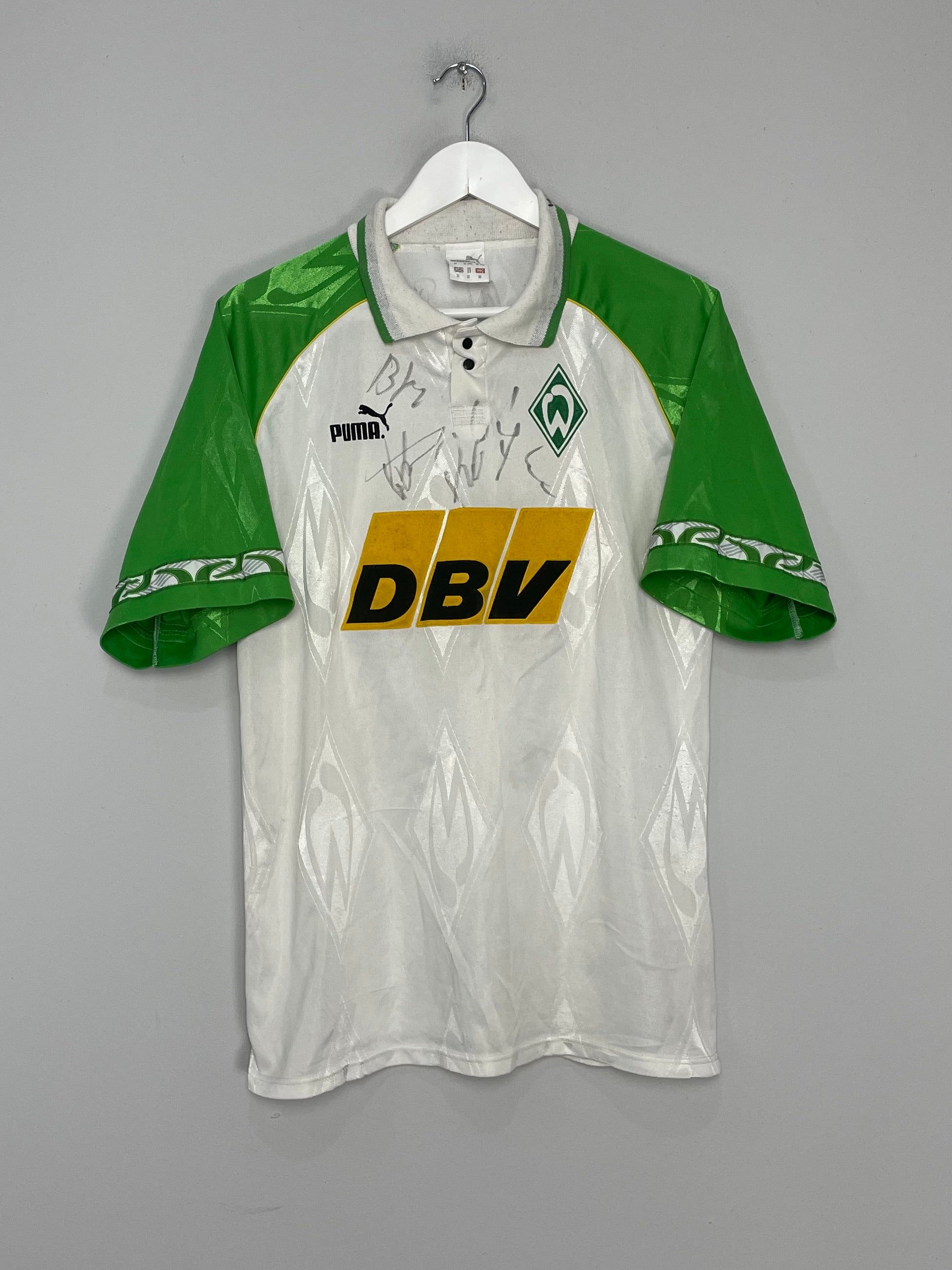 1995/96 WERDER BREMEN *SIGNED* HOME SHIRT (M) PUMA