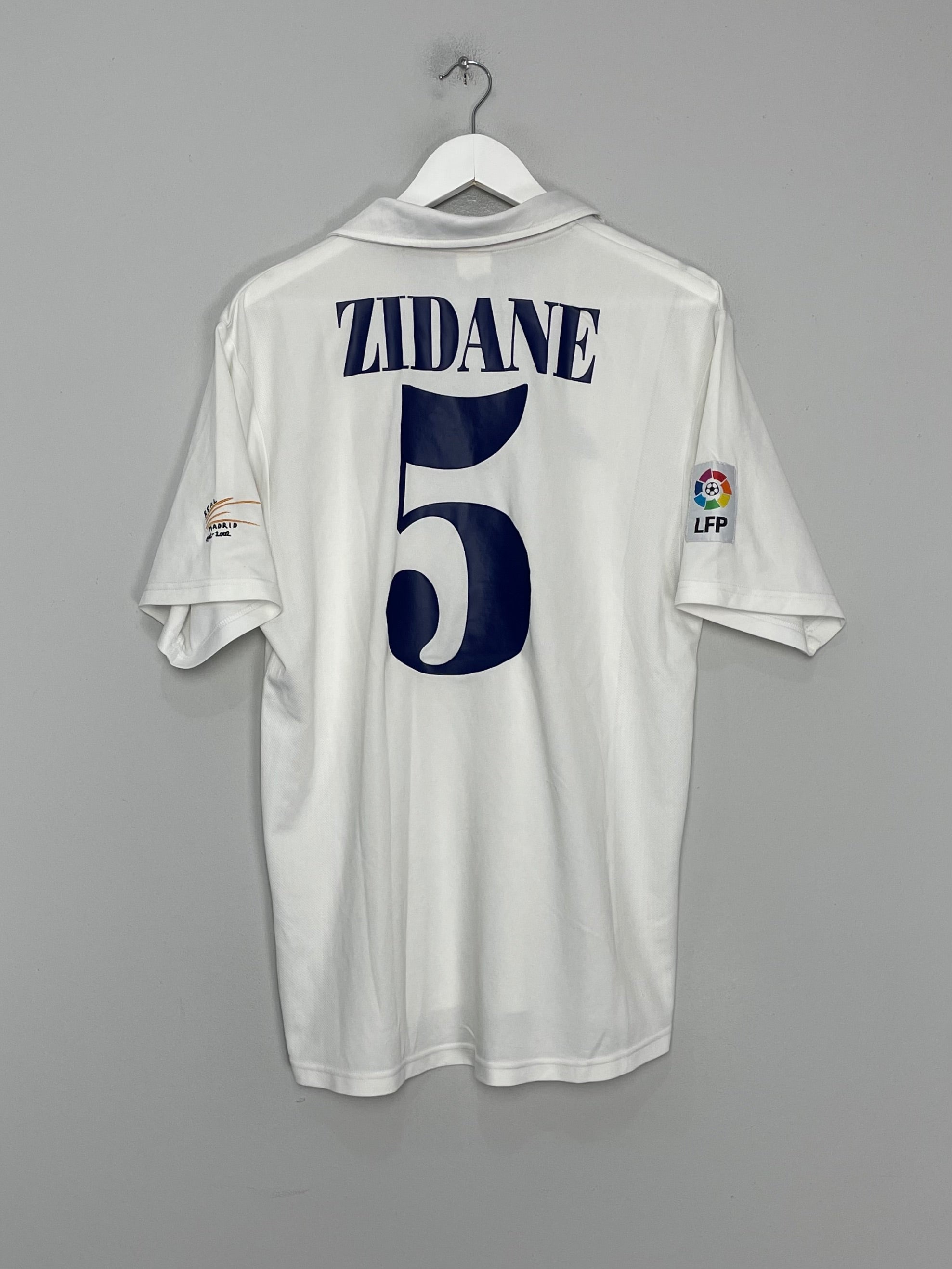 2001/02 REAL MADRID ZIDANE #5 HOME SHIRT (M) ADIDAS