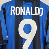 2001/02 INTER MILAN RONALDO #9 HOME SHIRT (M) NIKE