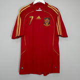 2008/10 SPAIN DAVID VILLA #7 HOME SHIRT (L) ADIDAS