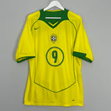 2004/06 BRAZIL RONALDO #9 HOME SHIRT (XL) NIKE