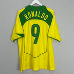 2004/06 BRAZIL RONALDO #9 HOME SHIRT (XL) NIKE