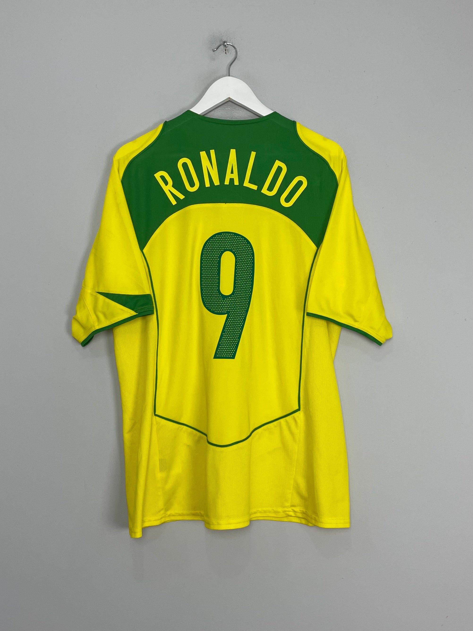 2004/06 BRAZIL RONALDO #9 HOME SHIRT (XL) NIKE