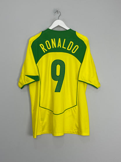 2004/06 BRAZIL RONALDO #9 HOME SHIRT (XL) NIKE