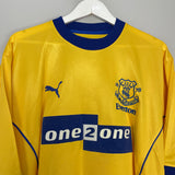 2000/01 EVERTON GASCOIGNE #18 AWAY SHIRT (XL) PUMA