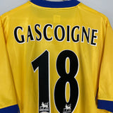 2000/01 EVERTON GASCOIGNE #18 AWAY SHIRT (XL) PUMA