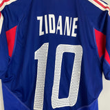 2004/06 FRANCE ZIDANE #10 HOME SHIRT (M) ADIDAS