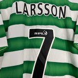 2003/04 CELTIC LARSSON #7 HOME SHIRT (XL) UMBRO