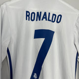 2016/17 REAL MADRID RONALDO #7 L/S HOME SHIRT (S) ADIDAS