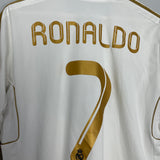 2011/12 REAL MADRID RONALDO #7 L/S HOME SHIRT (L) ADIDAS