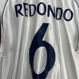 1998/00 REAL MADRID REDONDO #6 HOME SHIRT (L) ADIDAS