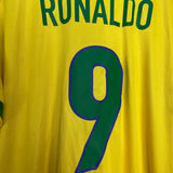 1998/00 BRAZIL RONALDO #9 HOME SHIRT (XL) NIKE