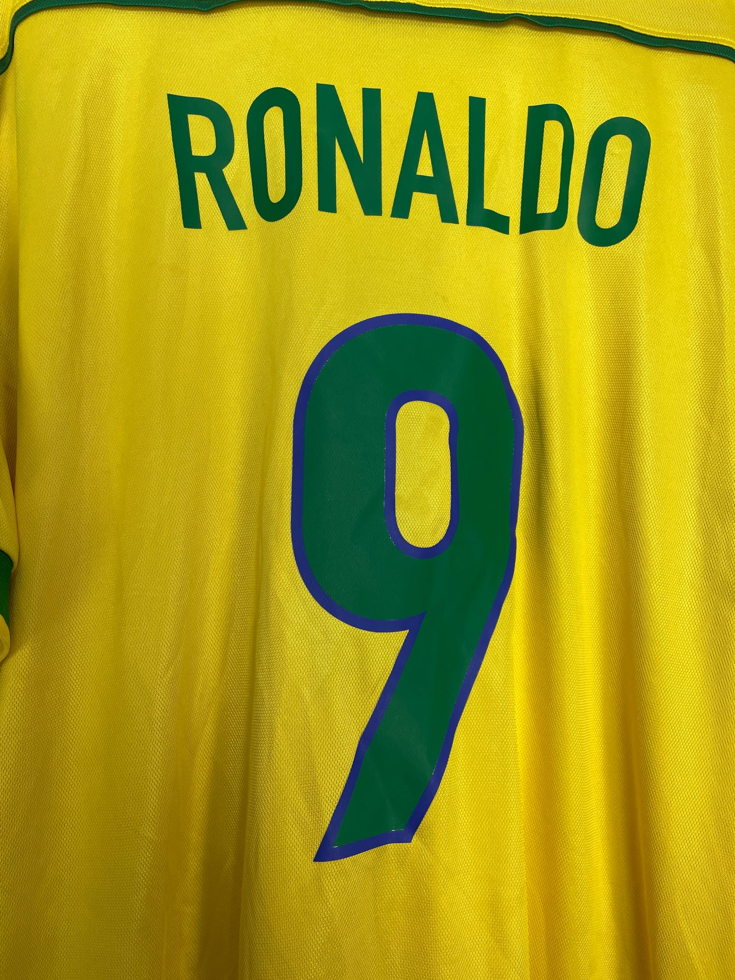 1998/00 BRAZIL RONALDO #9 HOME SHIRT (XL) NIKE