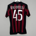 2015/16 AC MILAN BALOTELLI #45 HOME SHIRT (M) ADIDAS