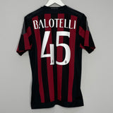 2015/16 AC MILAN BALOTELLI #45 HOME SHIRT (M) ADIDAS