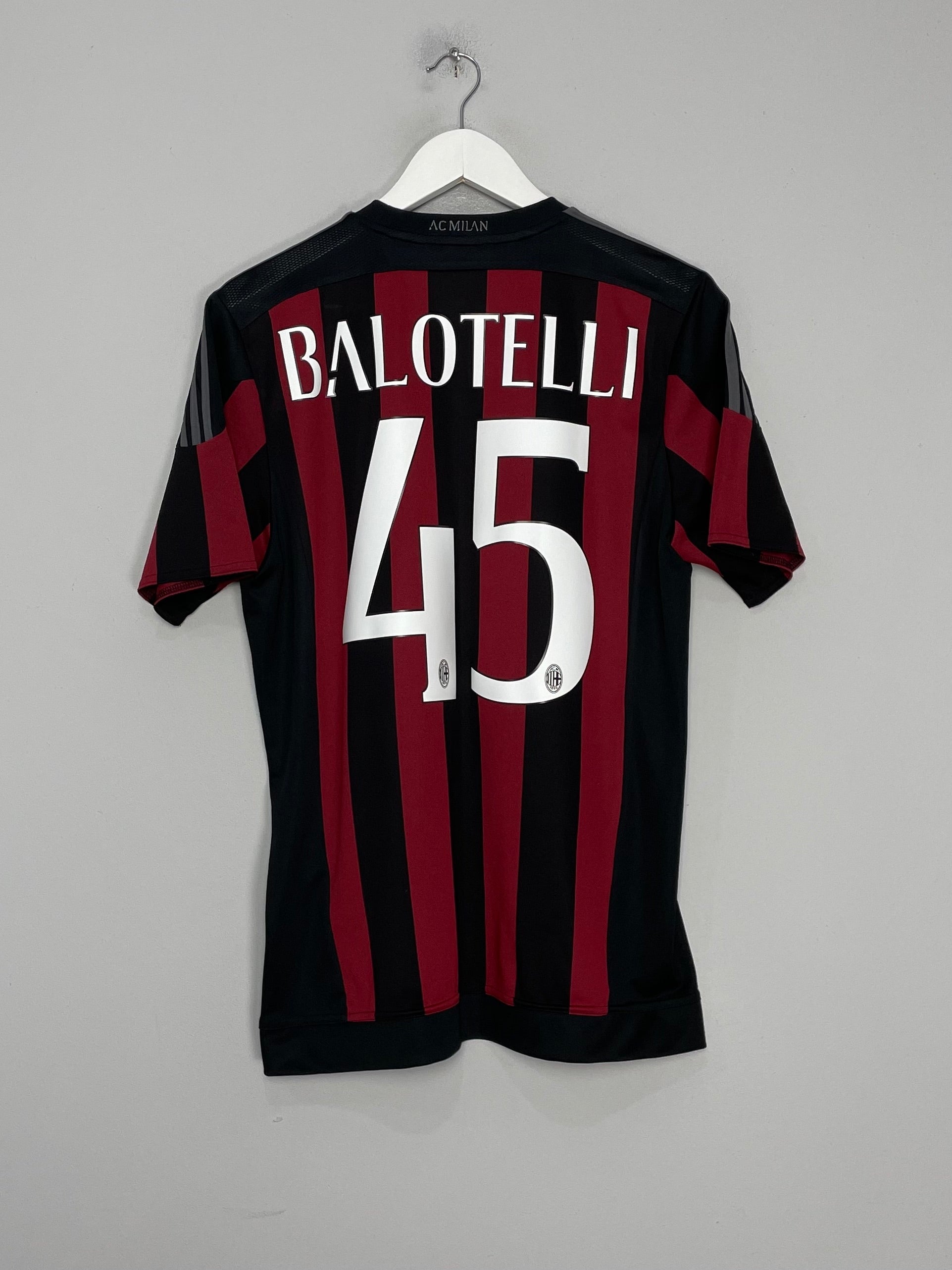 2015/16 AC MILAN BALOTELLI #45 HOME SHIRT (M) ADIDAS