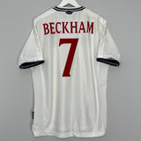 1999/01 ENGLAND BECKHAM #7 HOME SHIRT (XL) UMBRO