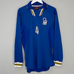 1996/97 ITALY #4 *PLAYER ISSUE* L/S HOME SHIRT (XL) NIKE