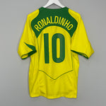 2004/06 BRAZIL RONALDINHO #10 HOME SHIRT (L) NIKE