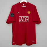 2007/09 MANCHESTER UNITED RONALDO #7 C/L HOME SHIRT (XXL) NIKE